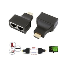 Wozlo Hdmi Extender RJ45 Cat5e CAT6 Kablo 30 M
