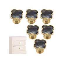 Hfambition Altın Bakır Kapak Çiftliği Desenli Dolap Düğmeleri - 6 Adet Çinko Alaşımlı Tek Delik Kabinet Tutamakları