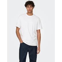 Only & Sons Onslevı Lıfe Reg Text Ss Tee Erkek White T-shirt - 22028147 Whıte
