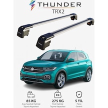 Volkswagen T-cross 2019-sonrası Trx2 Thunder Carrier Kilitli Ara Atkı Taşıyıcı Tavan Barı Siyah