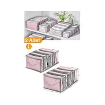 Adet - 8 Gözlü Şeffaf Çekmece Içi Düzenleyici Organizer Large Diğer