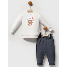 Moi Noi Baby Moi Noi 2li Denim 3-12 Ay Takım - Ekru