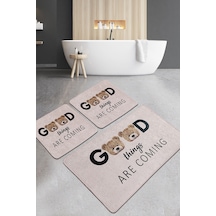 Things Banyo Halısı Djt 3 Lü Set vizon