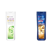 Clear Kepeğe Karşı Etkili Şampuan Bitkisel Sentez Aloe & Çay Ağacı Yağı 350 Ml 2 Clear Men Kepeğe Karşı Etkili Şampuan Saç Dökülmesine Karşı Kahve Çekirdeği Özü 350 Ml 1