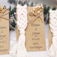 Söz Nişan Nikah Şekeri Hatıralık Kağıt Üzeri Çiçek Süslü 25 Adet