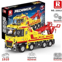 Reobrix Technic 22012 Kurtarma Kamyonu Wrecker Rescue Truck Kumanda&motor Yaratıcı Yapı Blok Seti Building Blocks - 1910 Parça