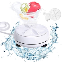 Sunup Taşınabilir Mini Ultrasonik Usb Yıkama Makinesi Seyahat -kamp -piknik -karavan -leke Çıkarıcı -bakteri Temizleyici- Mini Çamaşır Yıkama Cihazı Aparatı Beyaz