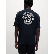 Marks & Spencer Saf Pamuklu Pijama Takımı T07005119 Lacivert