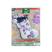 Bucilla 86703 Felt Aplike Frosty Night Külotlu Çorap Seti, Belirtilmez, Çok Renkli, 29,84 X 22,86 X 3,81 Cm