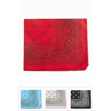 Zero Land Oval - 877 - Desenli Keten Bandana - Nazblsmm - 50x50 Ebruli Çok Renkli