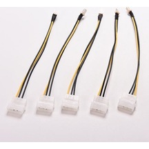 5 Parça 4 Pin Molex Ide 3 Pin Cpu Kasa Fanı Güç Konektörü Kablo