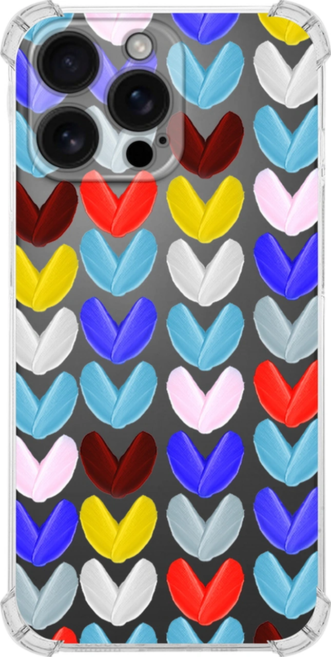 Apple Uyumlu iPhone 16 Pro Max İle Water Color 1 Baskılı Köşe Korumalı Şeffaf Antişok Kılıf