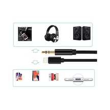 Microcase AL2959 Lightning to 3.5 mm Aux Çevirici Kablo Siyah