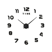 Sessiz Fonksiyonlu Eva Materyalli Duvar Saati - Modern Ev Dekorasyonu - Siyah Ea012 Modeli Pil Dahil Değil Renkli Renkli