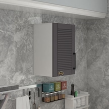 Kenzlife Hazır Mutfak Dolabı Bamya90 Gri Mod2 90 040 32 Mebran Kapak Suntalam Gövde Beyaz