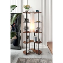 Lambader Ceviz Renkli Ahşap Görünümlü Şık Tasarım, Geniş Taban Yüzeyi 65x36 Cm , 150 Cm Yükseklik, E27 Duy Uyumlu, Led Ampul İle Kullanılabilir, Modern Ve Kolay Kurulumlu Lambader Enerji Sınıfı A Diğer