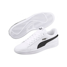 Puma Smash V2 Buck Unisex Spor Ayakkabı Beyaz Siyah