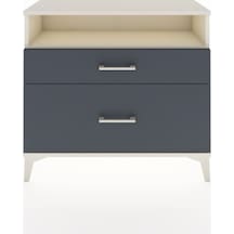 Arges Şifonyer Tek Raflı 2 Çekmeceli 88x30x80 Aytaşı-antrasit Aytası