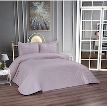 Diabella Yıldız Kapitoneli 3 Parça Çift Kişilik Yatak Örtüsü Pudra