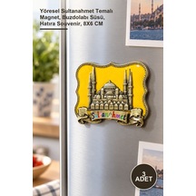 3 Adet Sultanahmet Magnet Yöresel Sultanahmet Temalı Magnet, Buzdolabı Süsü, Hatıra Souvenir, 8x6 Cm