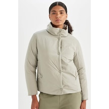 Defacto Defactofit Su İtici Dik Yaka Çıtçıt Kapamalı Cepli Hafif Mont C4955ax24wnkh418 Haki