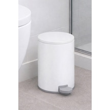 Primanova Cigo Compact 3 Lt Banyo Mutfak Ofis Çelik Çöp Kovası - Mat Beyaz