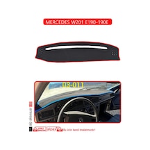 Mercedes W201 E190-190e Torpido Koruma Halısı Kırmızı Kenar
