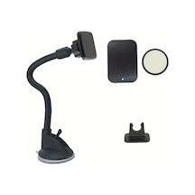 Honeybeeshop Siyah Evrensel Telefon Araba Tutucu Uzun Kol Mobil Stand Destek Braketi Mıknatıslı Montaj