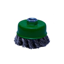 Çanak Fırça Burmalı Paslanmaz Telli M14 Vidalı 75mm 10 Adet