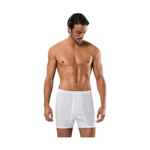 Erdem Erkek Beyaz Penye Boxer 3'lü