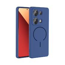 Xiaomi Redmi Note 13 Pro 4g Kılıf Magsafe Destekli Kamera Korumalı Yumuşak Silikon Pazarplus Lacivert