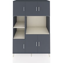 Kronos Dolap 9 Raflı 6 Kapaklı 132x59x195 Antrasit-antrasit/a... Antrasit