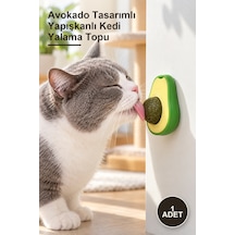 1 Adet Avokado Tasarımlı Yapışkanlı Kedi Yalama Topu