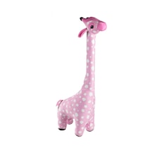 Oyuncak Zürafa Pelüş Sevimli Şaşkın Zürafa Pembe Dev Boy 100 Cm