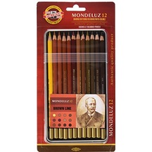 Koh-i Noor Set Aquarel Pencils Kahverenk Line 3722 12 Kahverengi