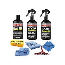 Mertox Oto Temizlik ve Bakım Seti Oto Şampuanı+motor+jant 3x500ml