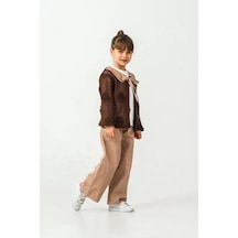 Miss Melinda Kids Gül Dantelli Pantolonlu 3 Lü Kız Takım 5-8 Yaş -355750 - Kahverengi Kahverengi