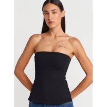 Straplez Top - Siyah