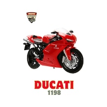 Ducati 1198 1:12 Diecast Model Motosiklet Lisanslı, Metal Gövde, Koleksiyonluk