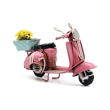 Çiçekli Dekoratif Metal Scooter
