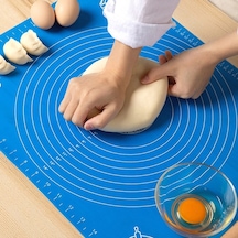 30 40 Cm Hamur Matı Silikon Ölçekli Kullanımı Kolay Hamur Açma Matı 5468