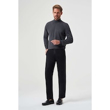 Bisse Erkek Regular Fit Flanel Klasik Pantolon Sıyah Ppnk23k23201 D99 Siyah