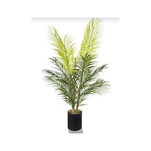 Rüzgar Yapay Çiçekçilik 12x12 Siyah Saksıda 90 Cm Cikas Ağacı Yeşil