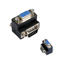 Vga Dirsek 90 Adaptörü Vga Erkek Dişi 15 Pin