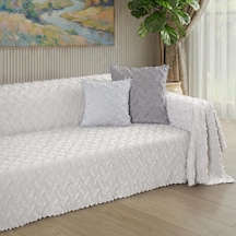 Ponela Koltuk Örtüsü Kaymaz Bohem Punch Kabartmalı 3 Boyutlu 175x300 Cm Large Kaymaz, Kil