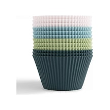 Muffin Pişirme Kalıbı 12 Adet Silikon Kek Kalıbı Cupcake Çikolata Ve Sade Kek 12 Adet Pastel