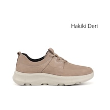 Diğer Erkek Vizon Nubuk Bağcıklı Hakiki Deri Comfort Sneaker Ddma73542629 Vizon