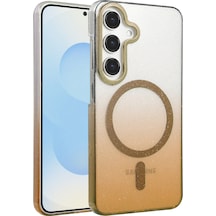 Newface Samsung Galaxy Uyumlu S25 Glossy Magsafe Kapak - Çöl Titanyum Çöl Titanyum
