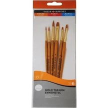 Daler Rowney Simply Gold Taklon Synthetic 6lı Fırça Seti  Kod:601