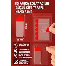 60 Parça Kolay Açılır Güçlü Çift Taraflı Nano Bant 18 50 Mm